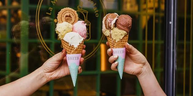 Duas casquinhas de sorvete da Anita, em Brisbane